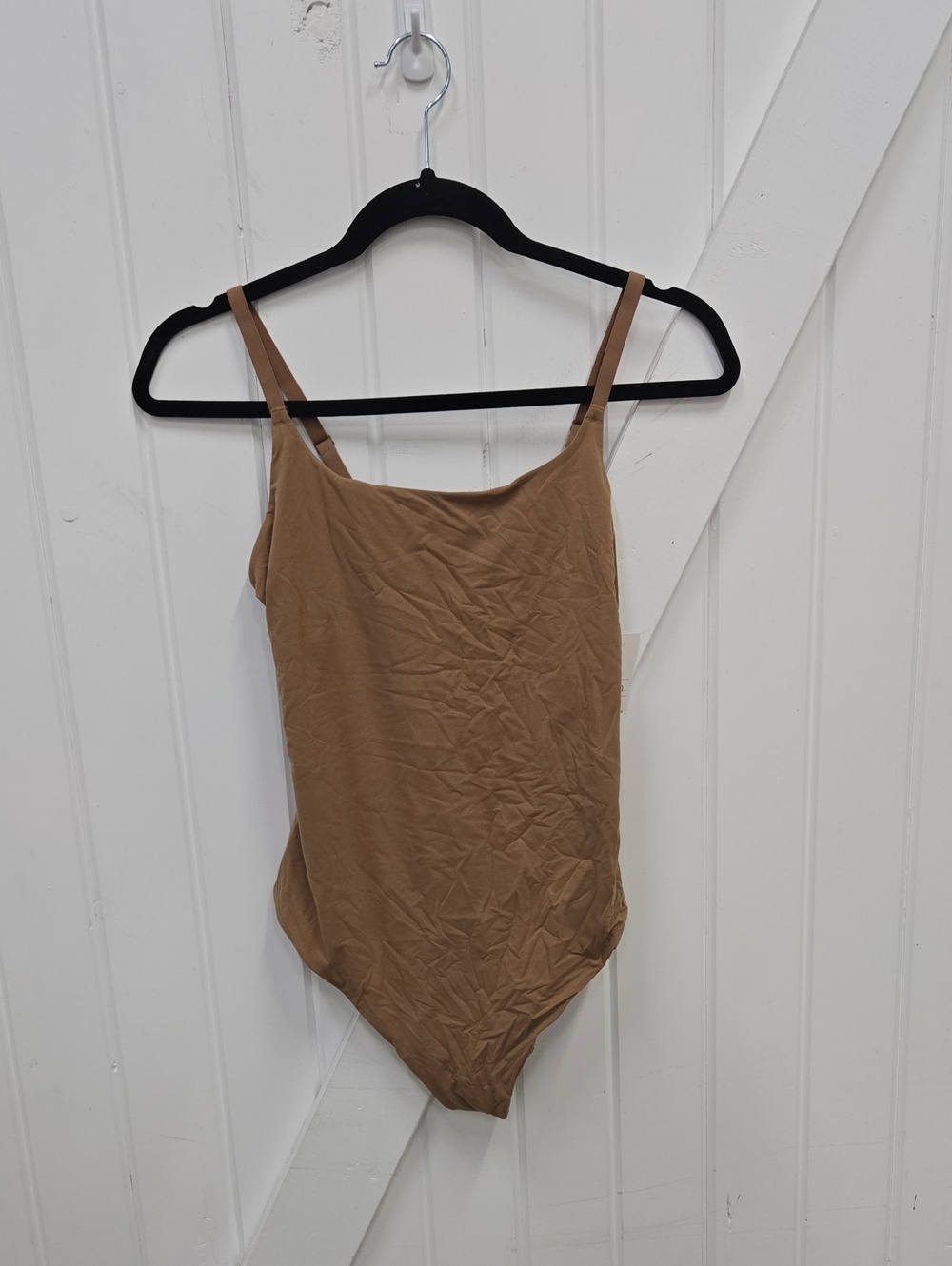 Auden Camel Spaghetti Strap Bodysuit